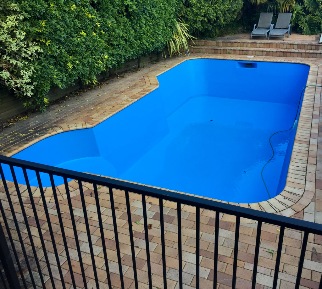 Pool resurfacing after shot